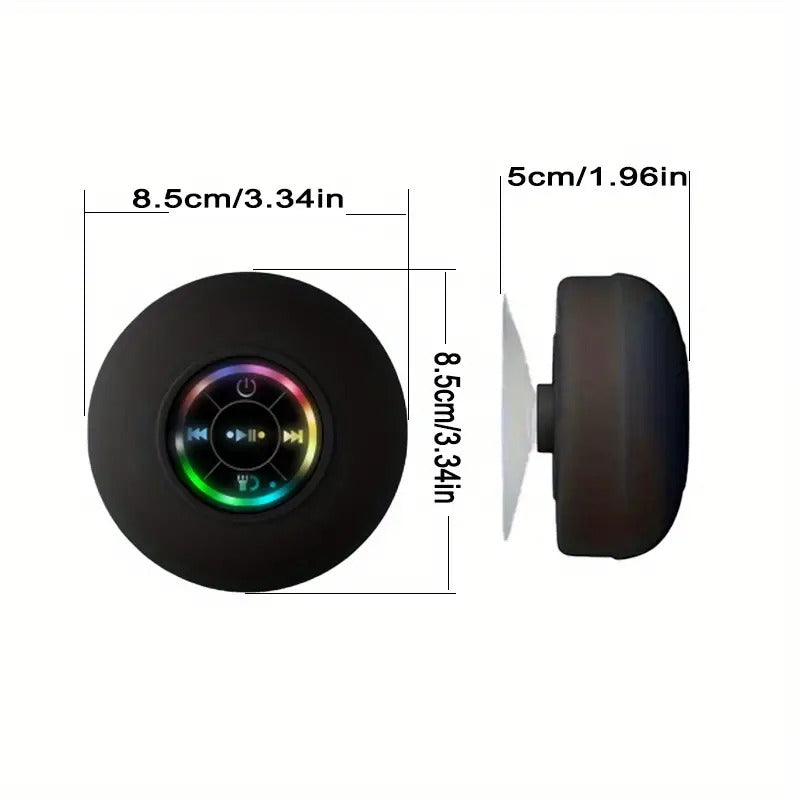 Wireless Bathroom Speaker with Suction Cup – Waterproof, USB Rechargeable
