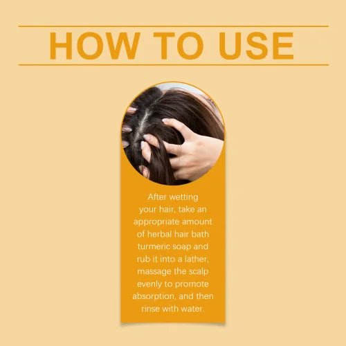 Turmeric Herbal Hair Care Soap – Cleanses Scalp, Nourishes & Strengthens Hair