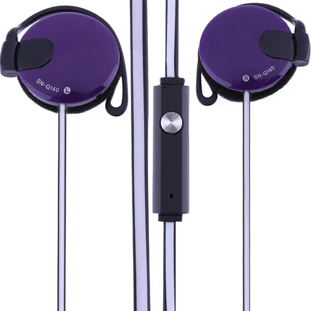 3.5mm Wired Sport Earbuds – Stereo Bass Headphones with Mic for Mobile Phones