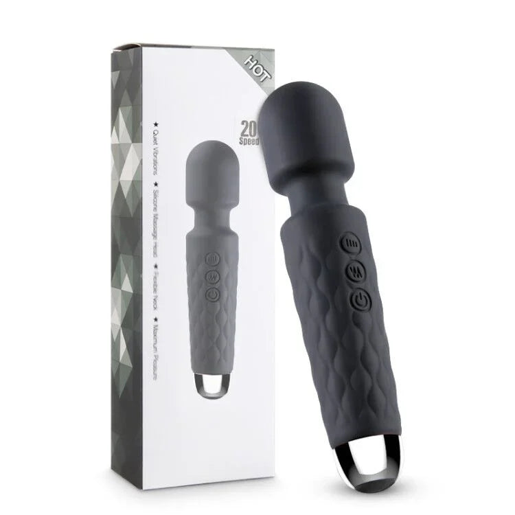 Rechargeable G-Spot & Clitoral Vibrator – 10-Mode Powerful Wand Massager for Women
