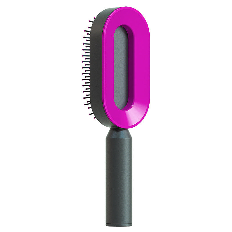 Self-Cleaning Hair Brush for Women – Anti-Static Scalp Massage Comb