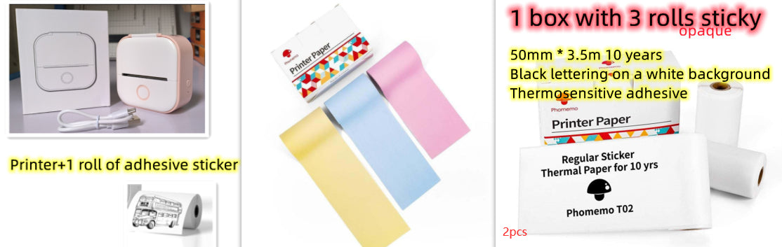 Portable Mini Bluetooth Thermal Label & Photo Printer