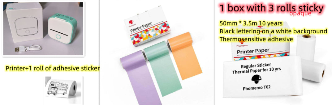 Portable Mini Bluetooth Thermal Label & Photo Printer