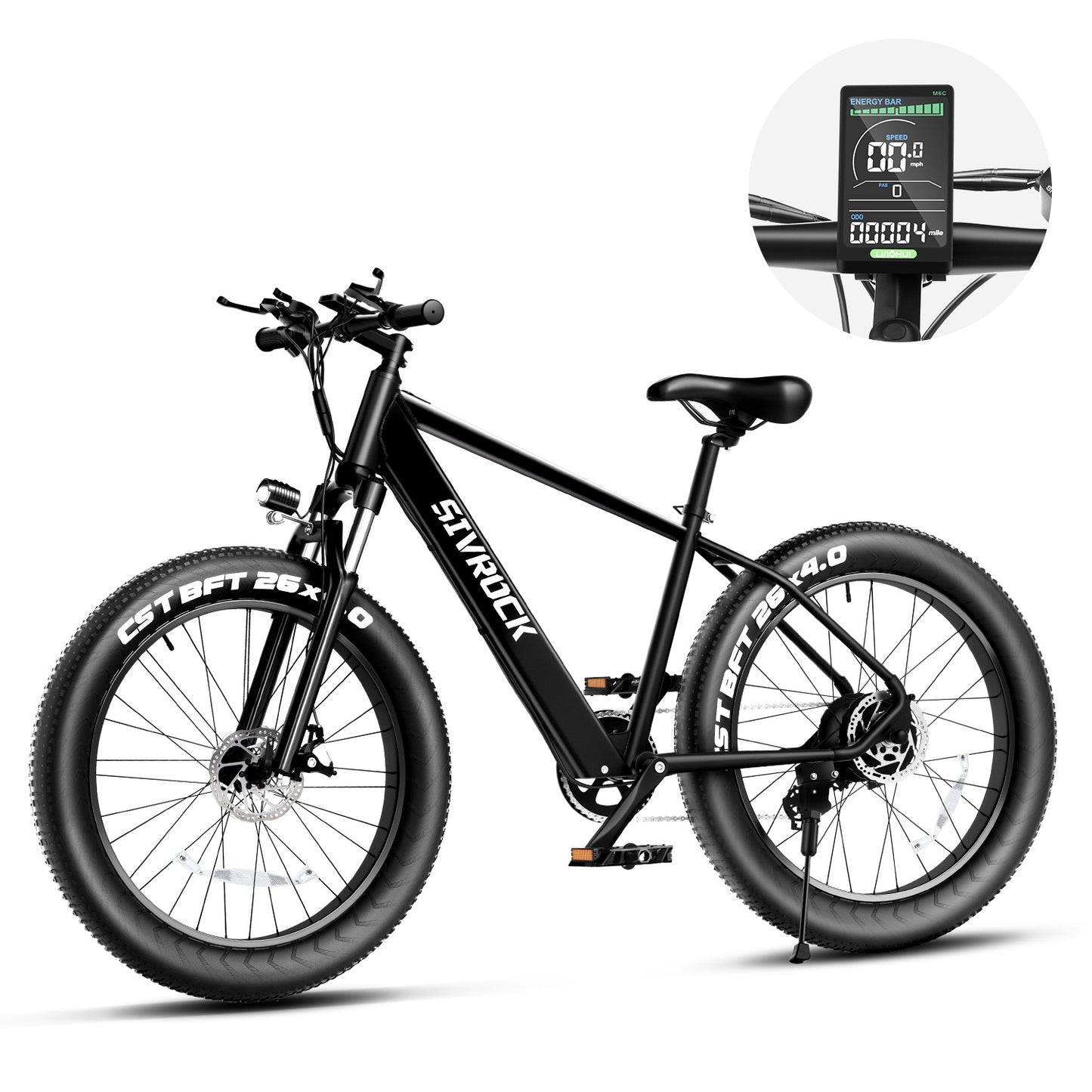 1000W Fat Tire Electric Bike for Adults – 26×4.0” Mountain E-Bike with 48V 15Ah Battery (UL Certified)