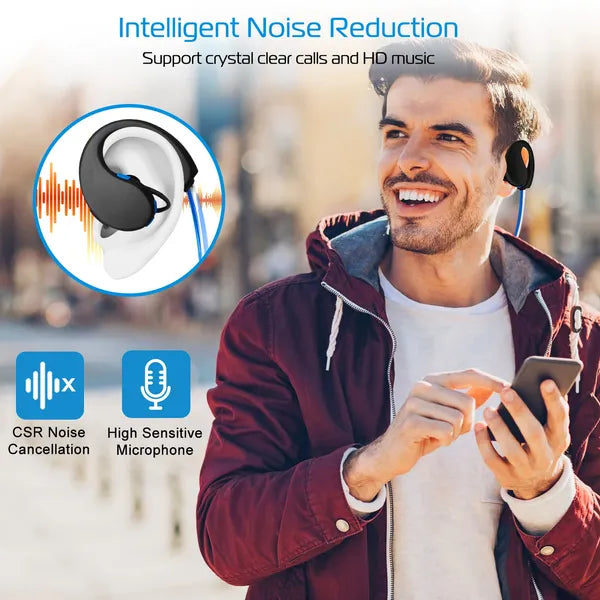 Wireless Neckband Sports Earphones – HD Stereo & Sweat-Proof