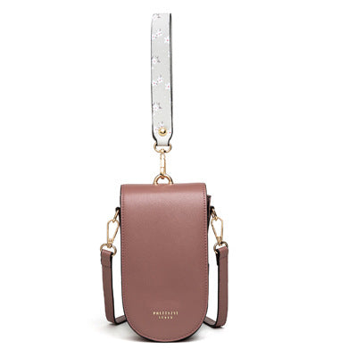 Korean-Style PU Mobile Phone Crossbody Bag – Multifunctional Mini Handbag