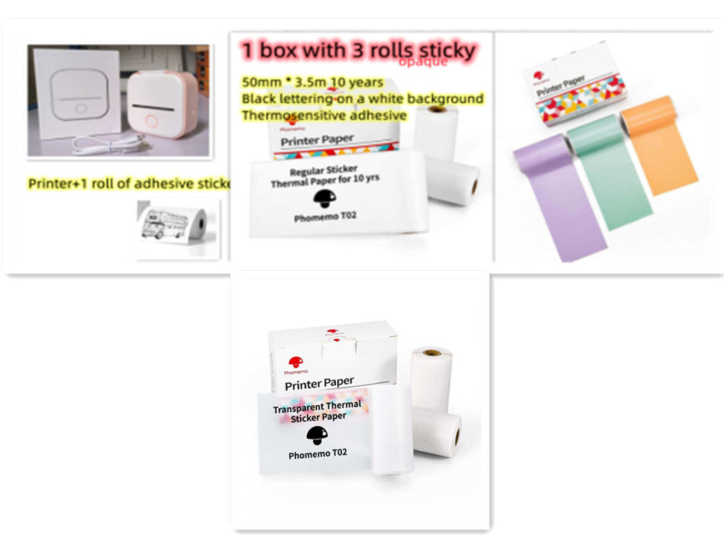 Portable Mini Bluetooth Thermal Label & Photo Printer