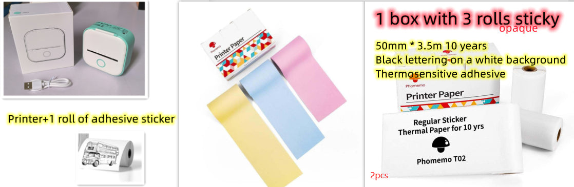 Portable Mini Bluetooth Thermal Label & Photo Printer