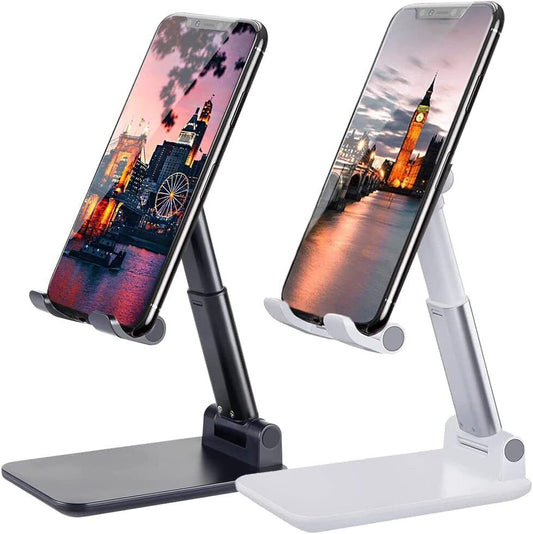 Adjustable Foldable Phone & Tablet Stand – Desktop Desk Holder for Smartphones and Tablets