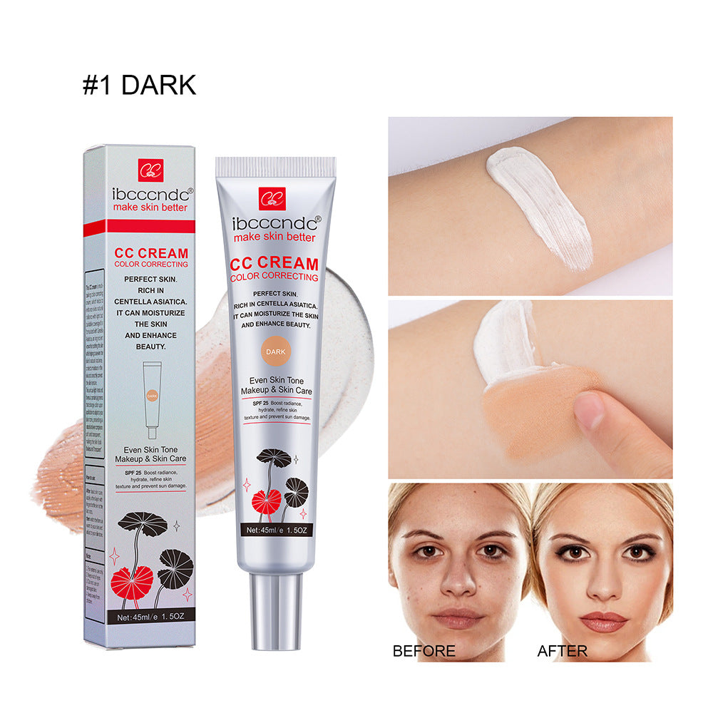 Moisturizing Correcting CC Cream – Waterproof, Anti-Sweat, Long-Lasting Makeup Base & Concealer for Smooth, Even Skin Tone