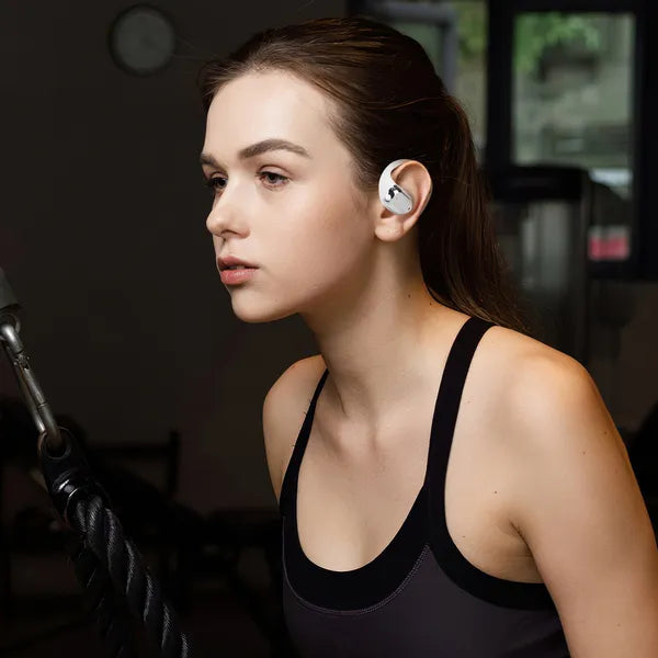 Wireless Open-Ear Sport Earbuds with Earhooks – LED Display & Waterproof Case