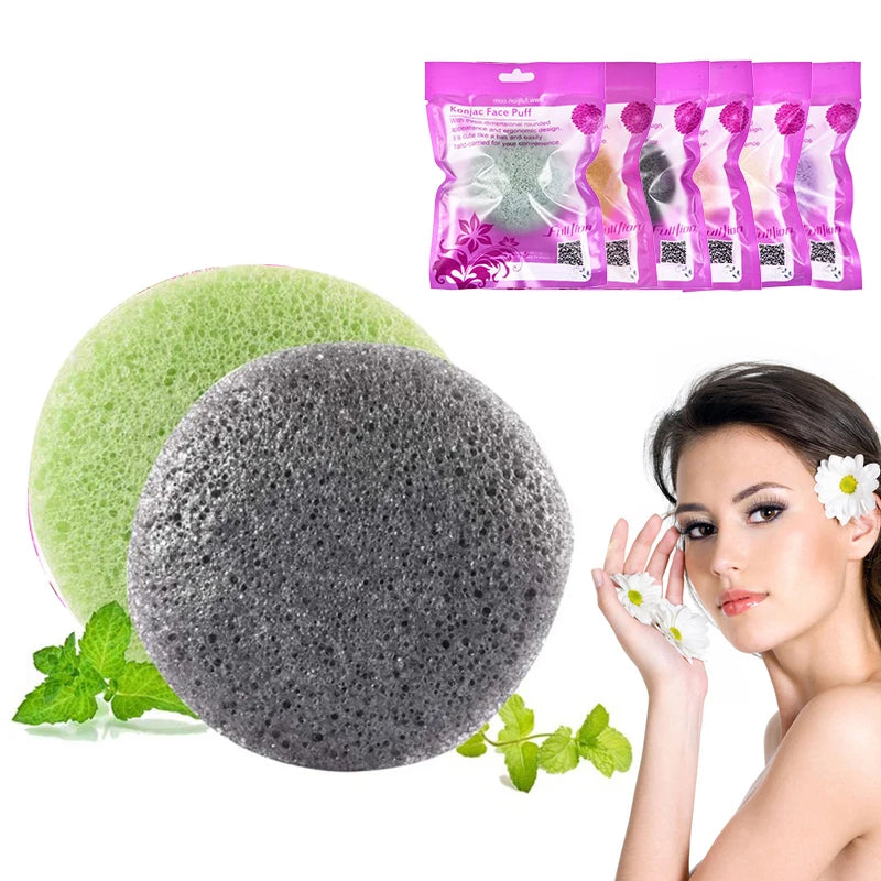 Konjac Facial Cleansing Sponge – Soft Exfoliating Face Puff