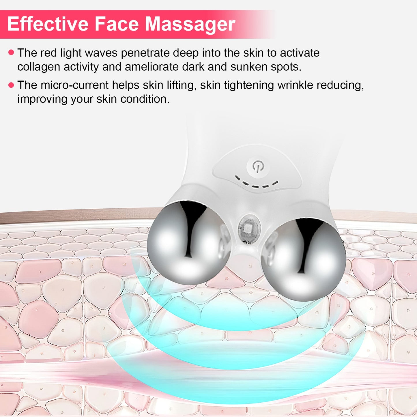 Rechargeable Micro-Current Face & Neck Massager – Skin Tightening & Lifting