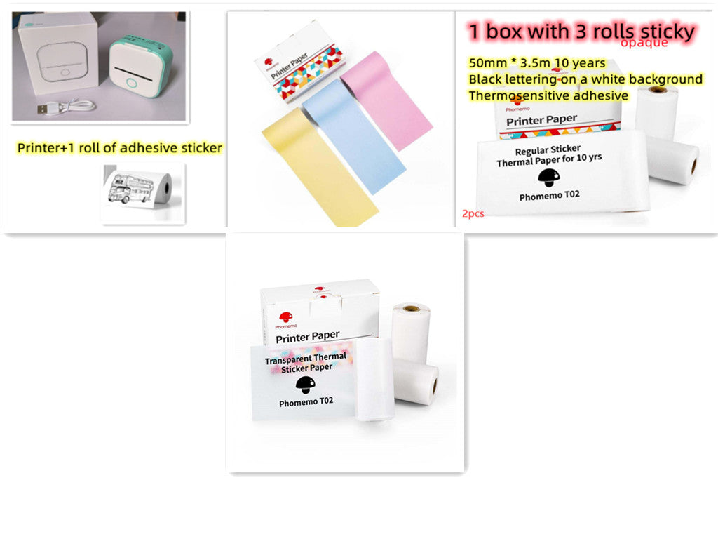 Portable Mini Bluetooth Thermal Label & Photo Printer