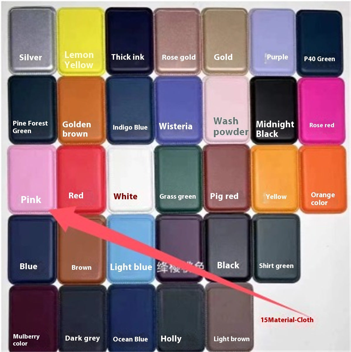 MagSafe Magnetic Leather Card Holder Wallet Case – Slim Back Cover for iPhone 12–14 Pro Max