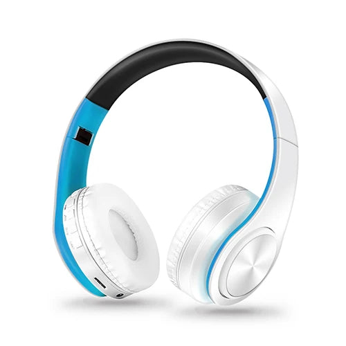 Bluetooth HiFi Stereo Headphones with FM Radio & SD Card Support – Wireless Headset with Mic for Phones & Tablets