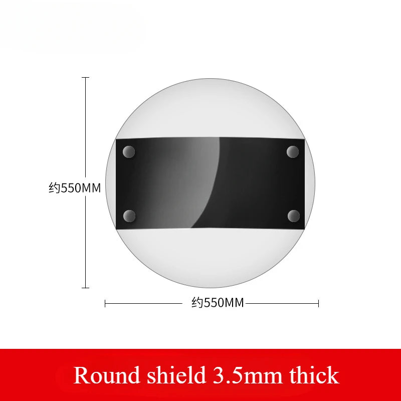 Transparent PC Riot Shield – Round Explosion-Proof Security Protection