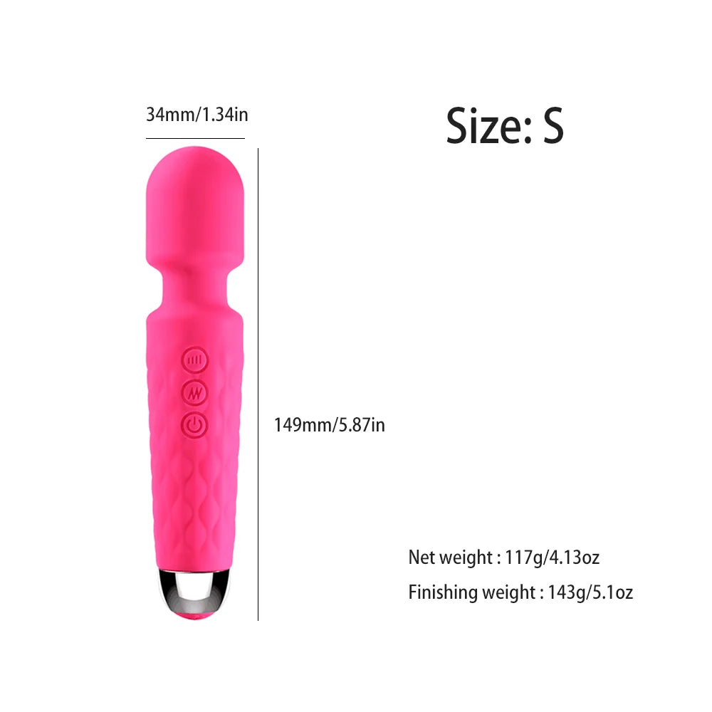 Rechargeable G-Spot & Clitoral Vibrator – 10-Mode Powerful Wand Massager for Women