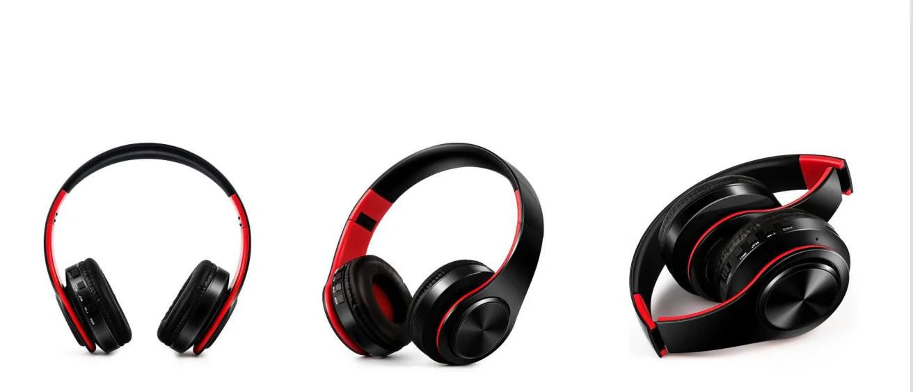 Bluetooth HiFi Stereo Headphones with FM Radio & SD Card Support – Wireless Headset with Mic for Phones & Tablets