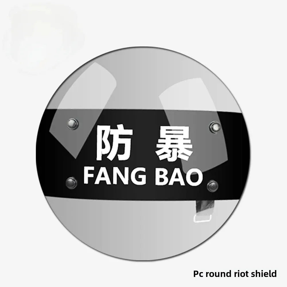 Transparent PC Riot Shield – Round Explosion-Proof Security Protection