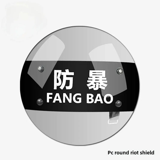 Transparent PC Riot Shield – Round Explosion-Proof Security Protection