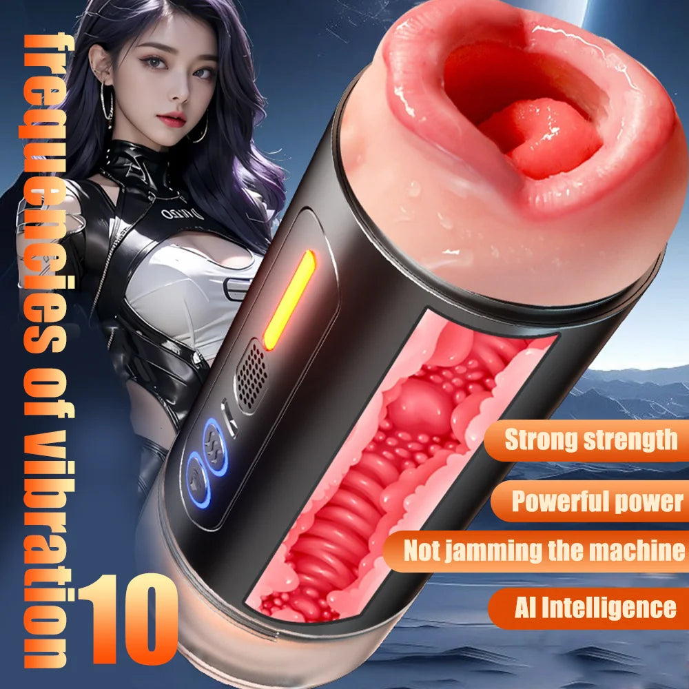 Intelligent Voice-Control Male Masturbator Cup with Prostate Massage
