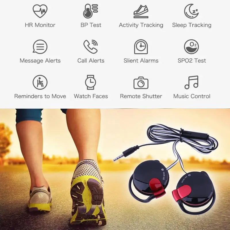 3.5mm Wired Sport Earbuds – Stereo Bass Headphones with Mic for Mobile Phones
