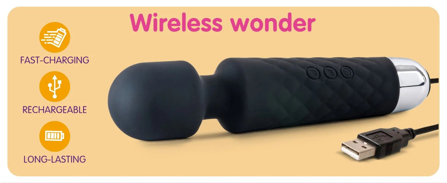 Rechargeable G-Spot & Clitoral Vibrator – 10-Mode Powerful Wand Massager for Women