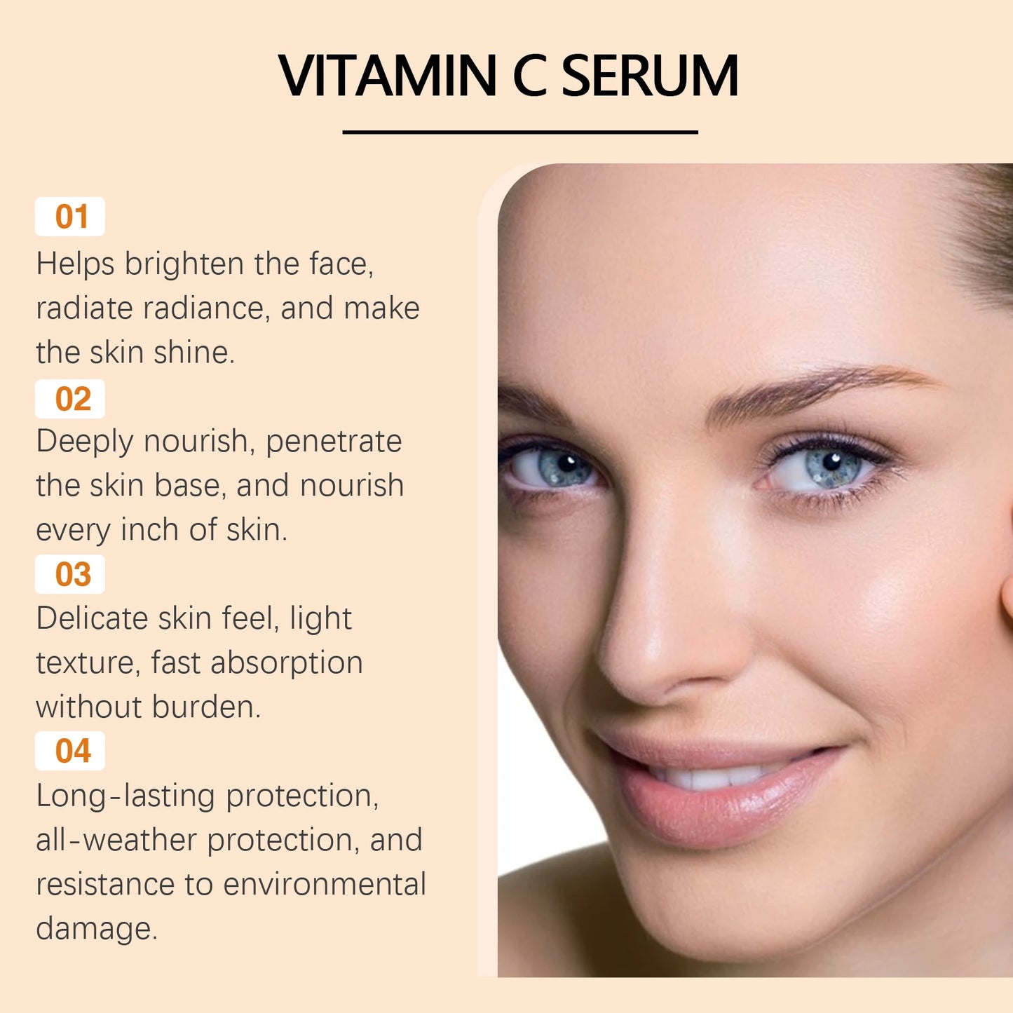Vitamin C Anti-Aging Facial Serum – Brightening, Firming & Wrinkle-Reducing