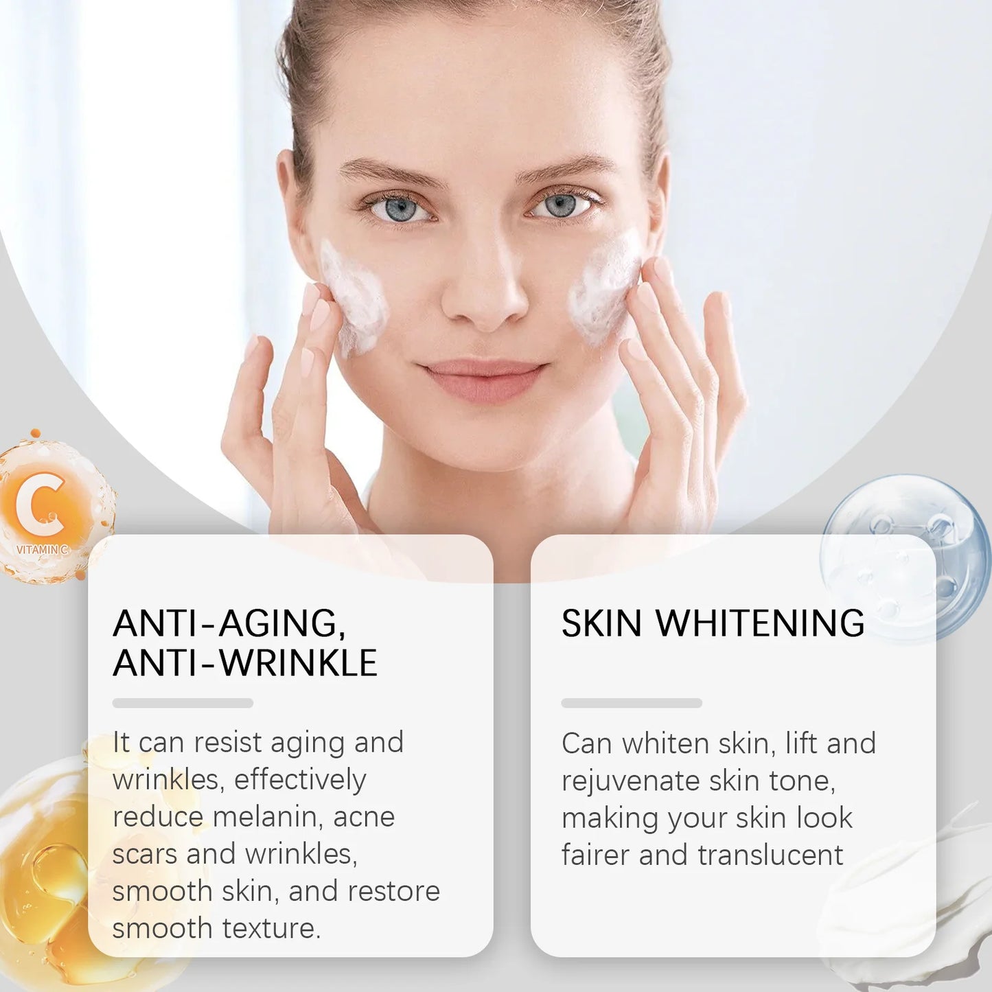 Hoygi Vitamin C Brightening Cream – Dark Spot Correcting, Lightweight Hydrating Antioxidant Moisturizer