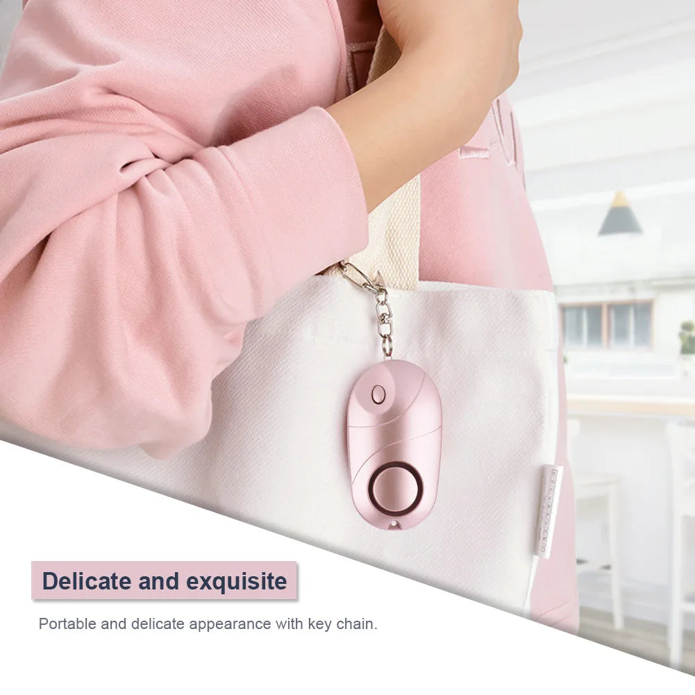 Security Alarm  Attack Alarm  Security Alarm Emergency Self Defense Alarm Keychain LED Light 130dB