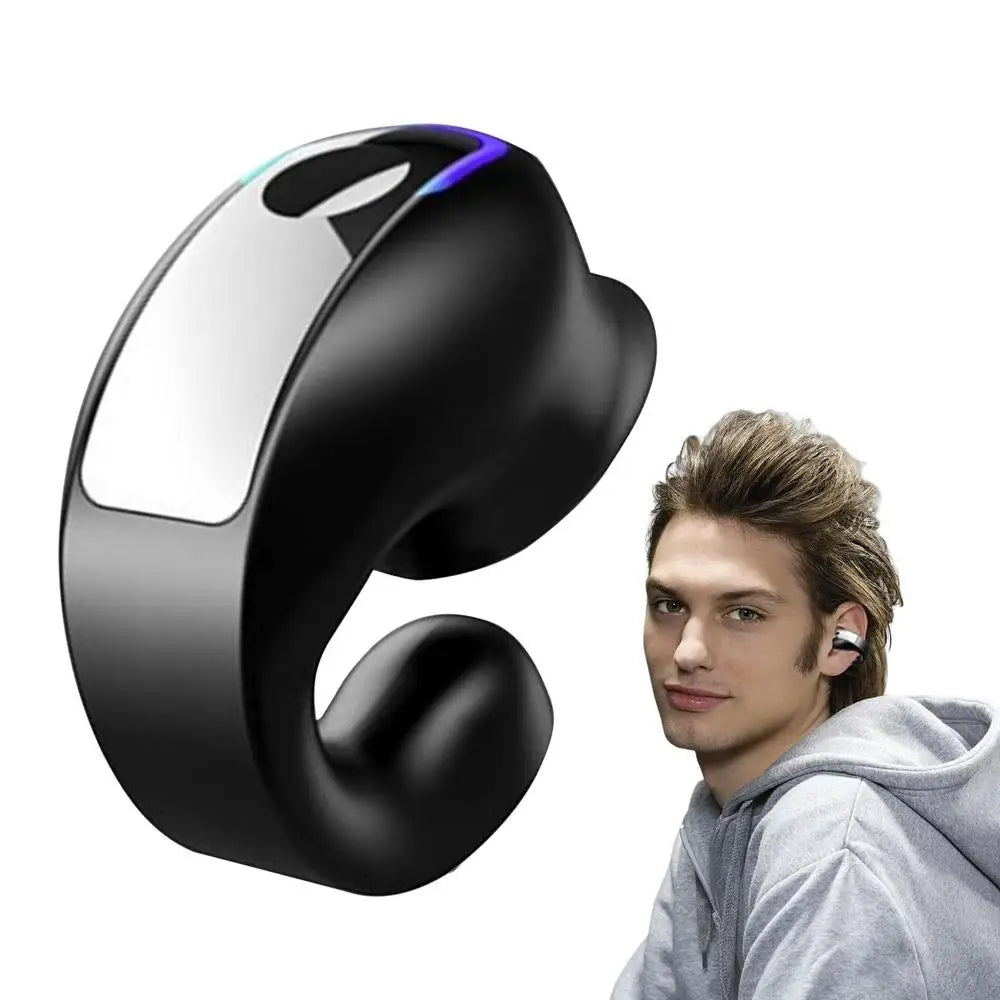 Wireless Ear Clip Headphones – Waterproof Over-Ear Earbuds with HD Stereo & Built-In Mic (6-Hour Playtime)