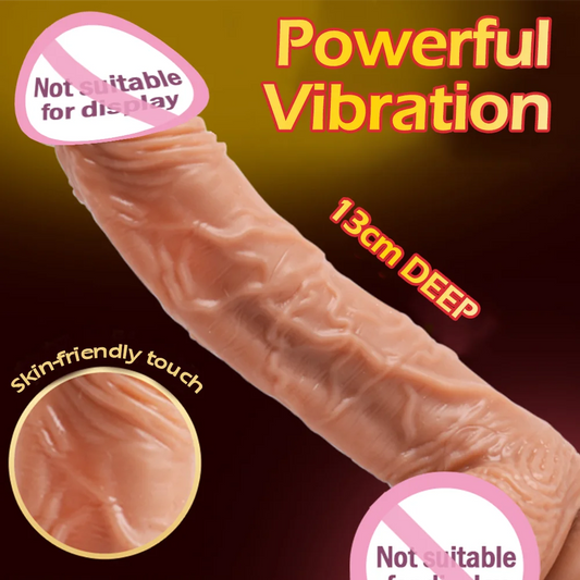 Realistic Vibrating Dildo with Suction Cup – Multi-Function Massager for Women