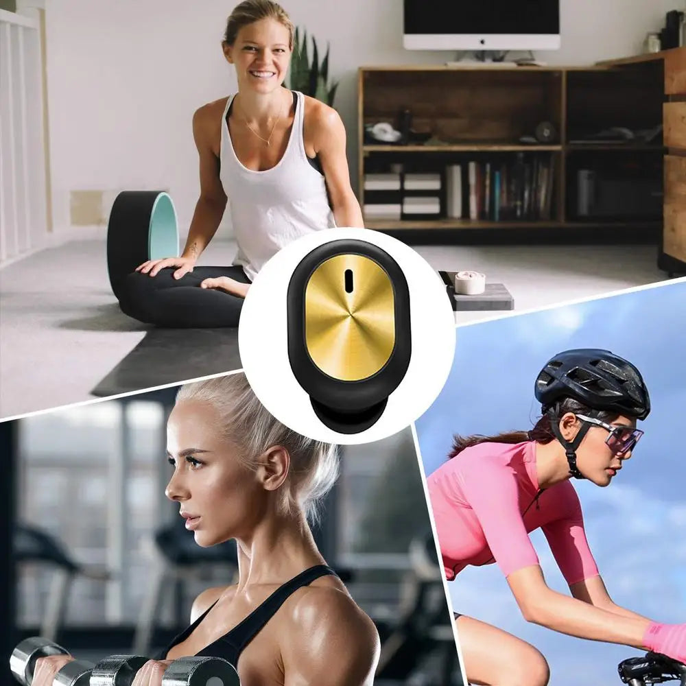 Single Wireless In-Ear Bluetooth Earbud – Waterproof Sport Headset for Calls & Music