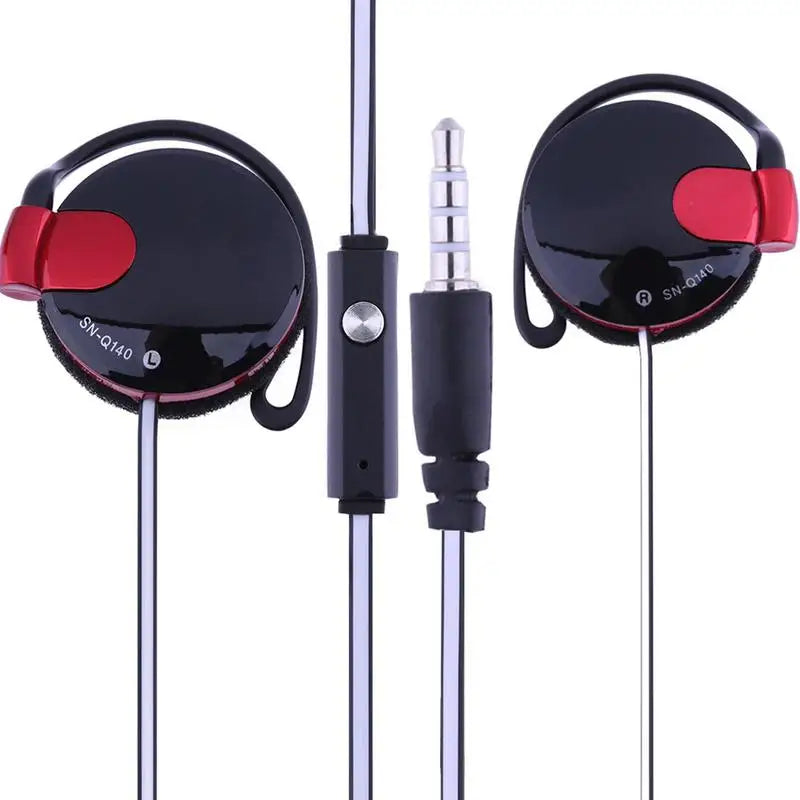 3.5mm Wired Sport Earbuds – Stereo Bass Headphones with Mic for Mobile Phones