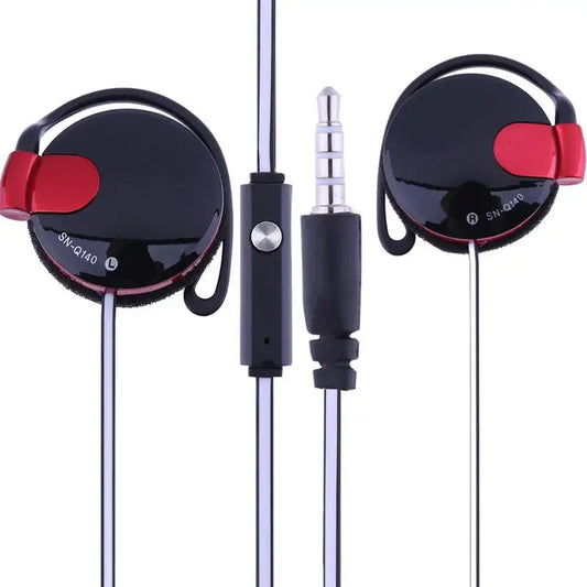 3.5mm Wired Sport Earbuds – Stereo Bass Headphones with Mic for Mobile Phones