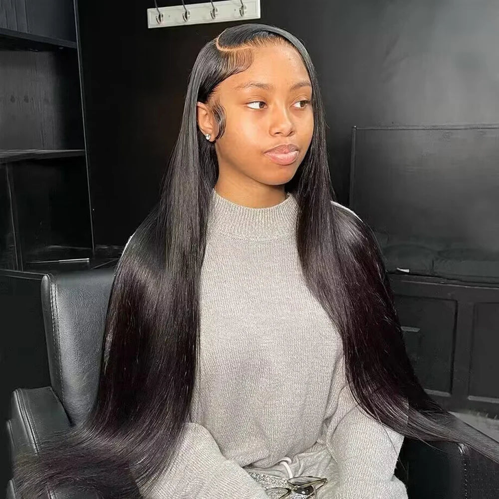 HD Lace Front Human Hair Wig – Straight, Pre-Plucked Malaysian Hair (13x4 / 13x6)