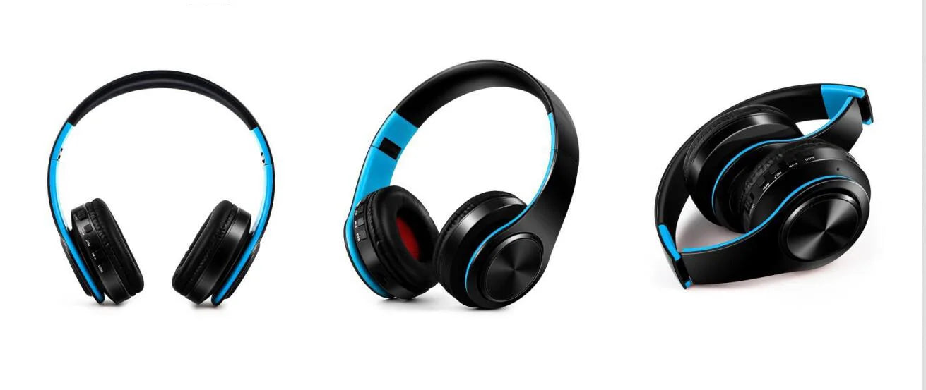 Bluetooth HiFi Stereo Headphones with FM Radio & SD Card Support – Wireless Headset with Mic for Phones & Tablets