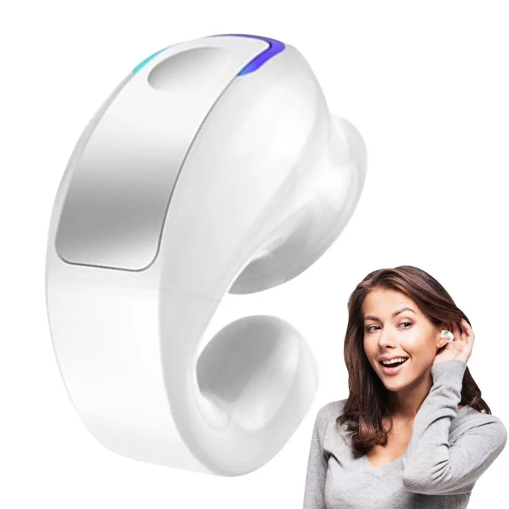 Wireless Ear Clip Headphones – Waterproof Over-Ear Earbuds with HD Stereo & Built-In Mic (6-Hour Playtime)