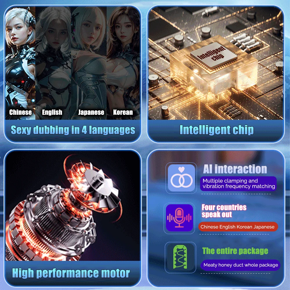 Intelligent Voice-Control Male Masturbator Cup with Prostate Massage