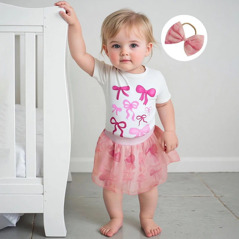 Girls Floral Print Ruffle Sleeve Top and Denim Skirt Set with Matching Headband - Summer 3PCS Outfit for Girls