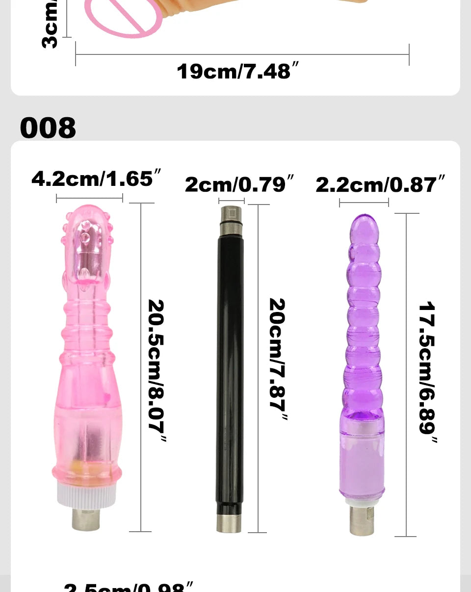 ROUGH BEAST 3XLR Wireless Sex Machine with Telescopic Dildo Attachment for Men & Women