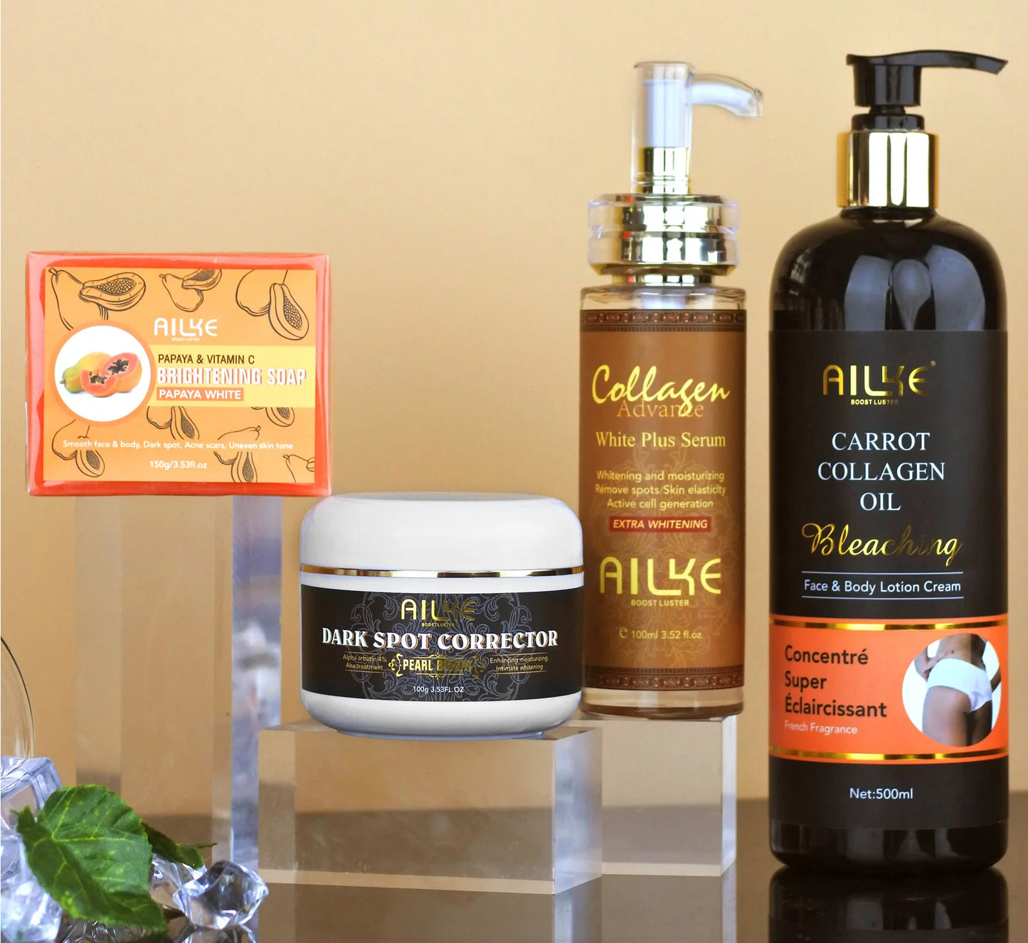 AILKE Collagen Skincare Set – 5-in-1 Moisturizing & Brightening Anti-Aging Kit