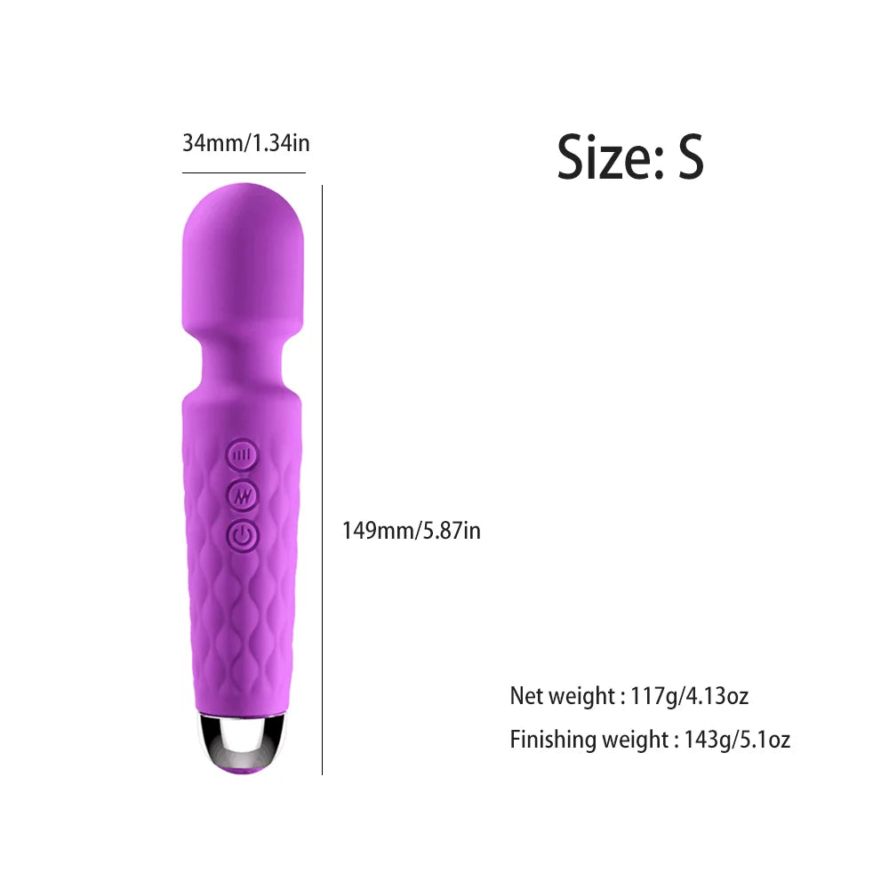 Rechargeable G-Spot & Clitoral Vibrator – 10-Mode Powerful Wand Massager for Women