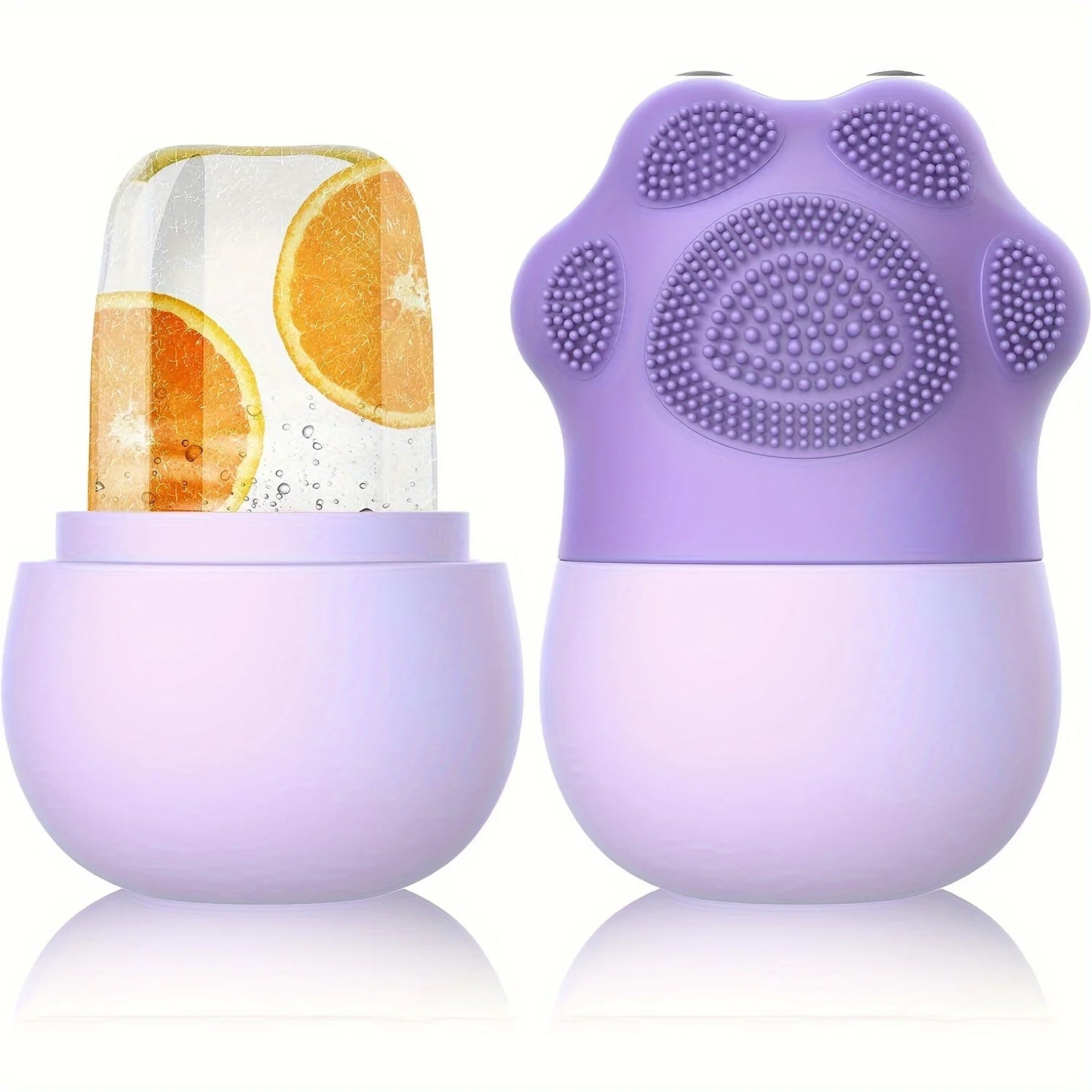 Ice Roller Skin Care Set with Facial Brush & Cleaning Mat