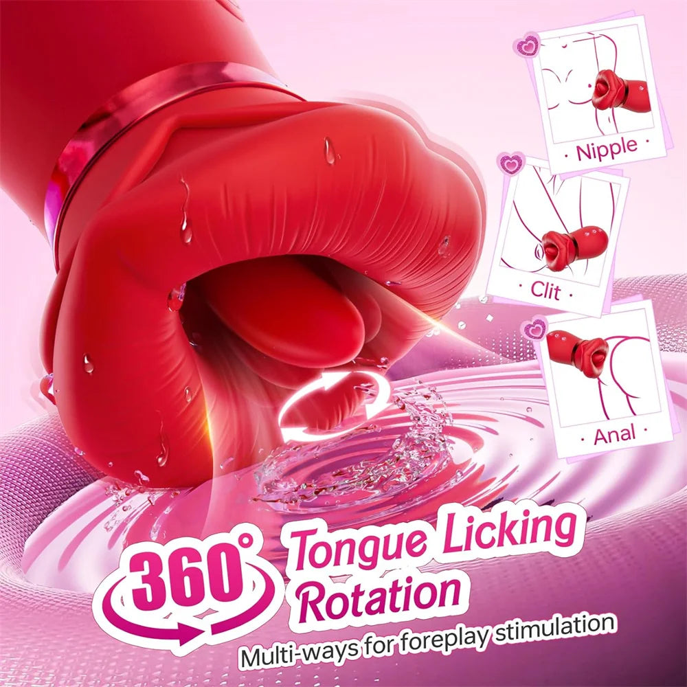 4-in-1 Oral Suction Vibrator for Women – Clitoral & Nipple Stimulator, Rechargeable Pleasure Toy