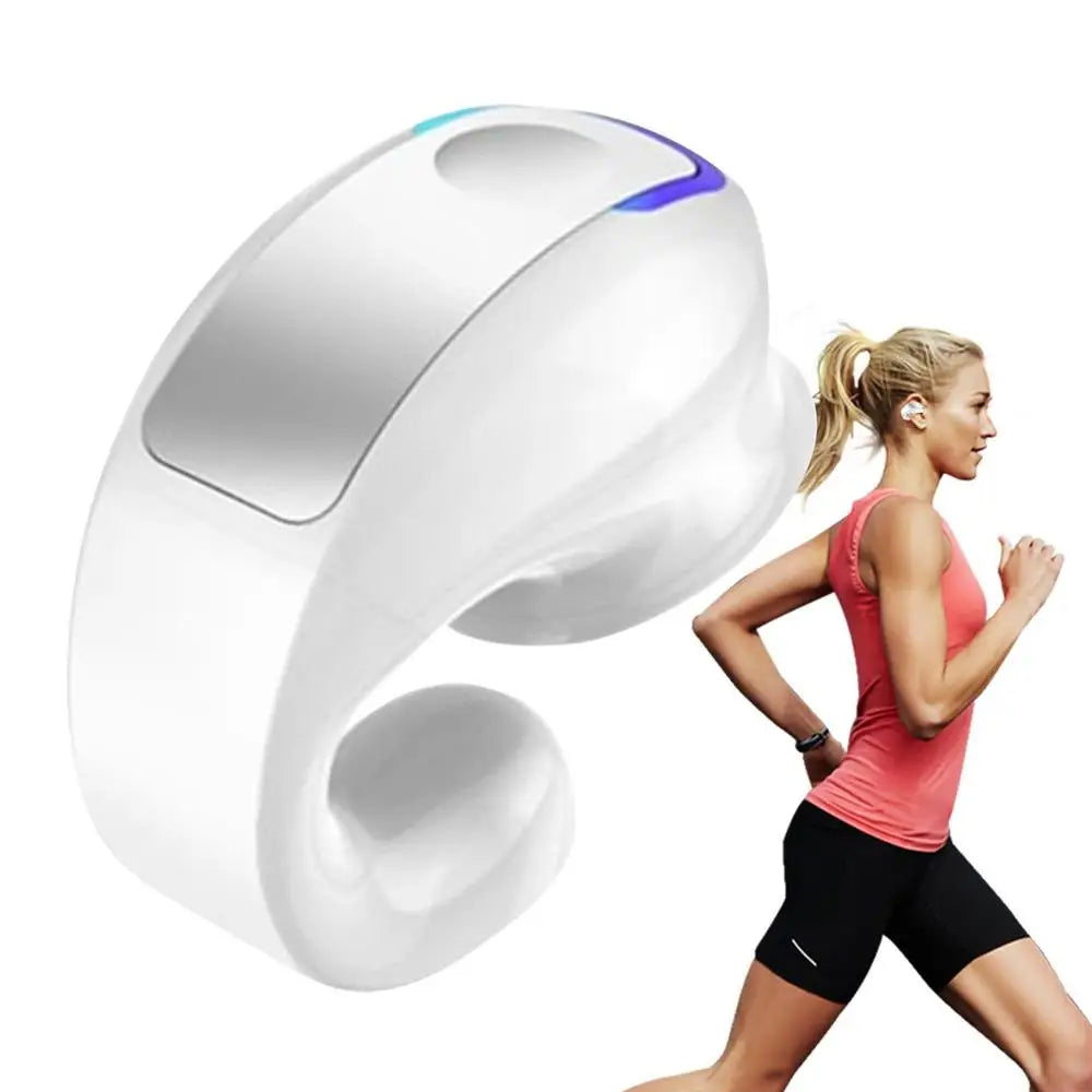 Wireless Ear Clip Headphones – Waterproof Over-Ear Earbuds with HD Stereo & Built-In Mic (6-Hour Playtime)