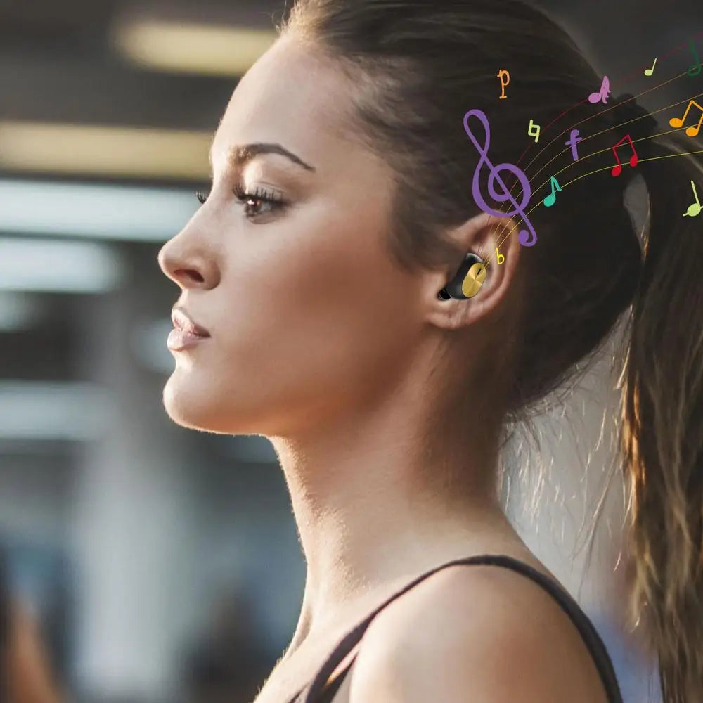 Single Wireless In-Ear Bluetooth Earbud – Waterproof Sport Headset for Calls & Music