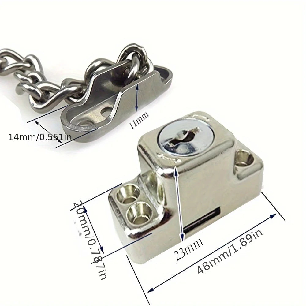 Security Door & Window Limit Lock – Anti-Theft Buckle Safety Accessory