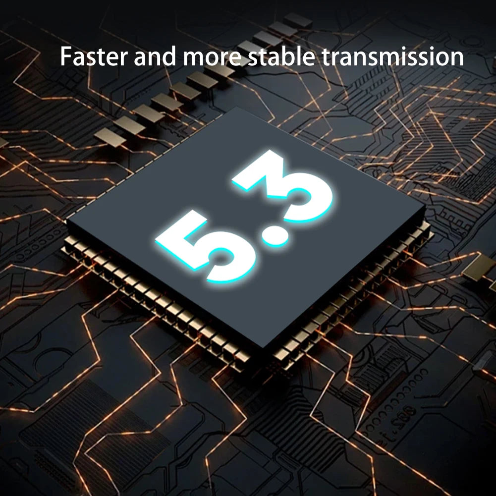 Bluetooth 5.3 Earhook Sport Headphones – Noise-Canceling Wireless Earphones with Touch Color Screen for Workouts & Running